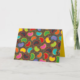 カラフル&おもしろいゼリーポップ・アートのビーンマッドネスレトロキャンディ カード