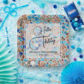 カラフル&おもしろいモザイクこんにちは30歳の誕生日 ペーパープレート (パーティー)