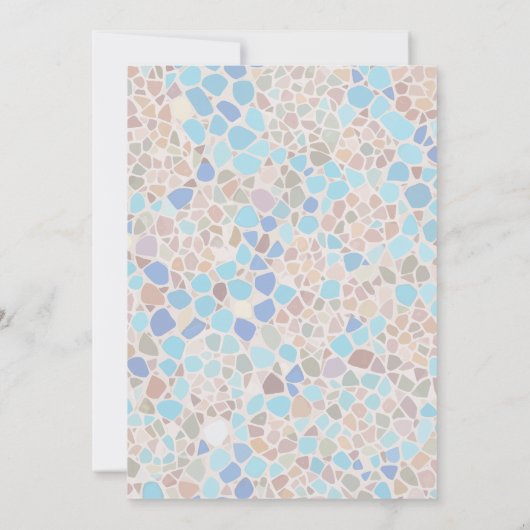 カラフル&おもしろいモザイクこんにちは60誕生日 招待状 (裏面)