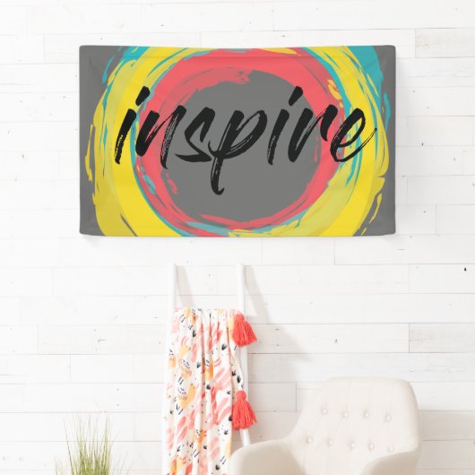 カラフル,おもしろいモダン鮮やかカッコいいデザインインスパイア, 横断幕 (インサイチュ)