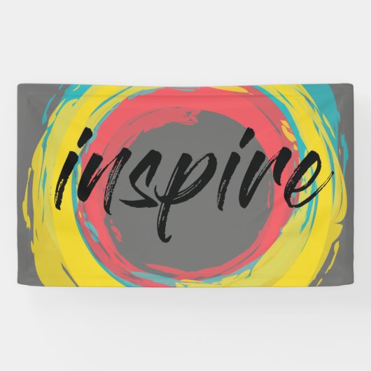 カラフル,おもしろいモダン鮮やかカッコいいデザインインスパイア, 横断幕 (横)