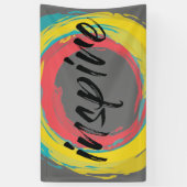 カラフル,おもしろいモダン鮮やかカッコいいデザインインスパイア, 横断幕 (縦)