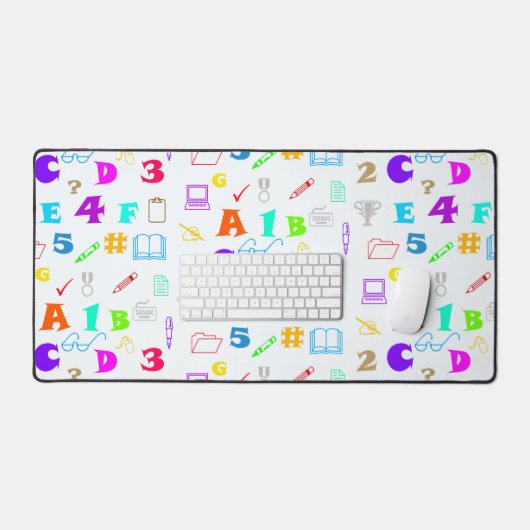 カラフル,おもしろい感動的と子供の学学校 デスクマット (キーボード&マウス)