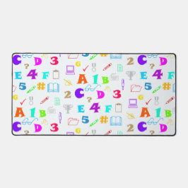 カラフル,おもしろい感動的と子供の学学校 デスクマット