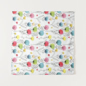 カラフル,おもしろい,円形デザイン要素 タペストリー (正面(横))