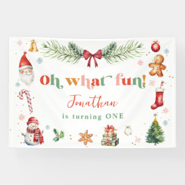 カラフル お楽しみ ファーストクリスマス 誕生日パーティー 横断幕