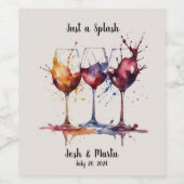 カラフル ただのワインの水彩  ワインラベル (シングルラベル)