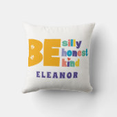 カラフル で 馬鹿 正直 親切 インスピレーション クッション (裏面)