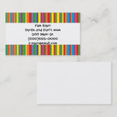 "カラフル"はお母さんの接触カードを縞で飾ります コーリングカード (正面/裏面)