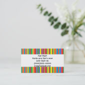 "カラフル"はお母さんの接触カードを縞で飾ります コーリングカード (スタンド正面)