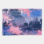 カラフル(ばちゃばちゃ)跳ねるア絵を描ートキッチンタオル キッチンタオル (横)