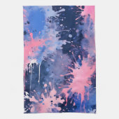 カラフル(ばちゃばちゃ)跳ねるア絵を描ートキッチンタオル キッチンタオル (縦)