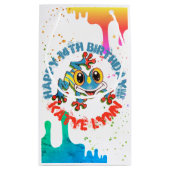 カラフル（ばちゃばちゃ）跳ねる絵を描とドリップのかわいい霧 スモールペーパーバッグ (裏面)