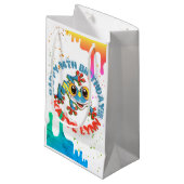 カラフル（ばちゃばちゃ）跳ねる絵を描とドリップのかわいい霧 スモールペーパーバッグ (正面アングル)