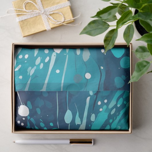 カラフル(ばちゃばちゃ)跳ねる絵を描アートティッシュペーパー 薄葉紙 (ギフト)