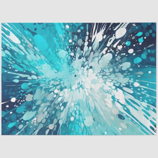 カラフル（ばちゃばちゃ）跳ねる絵を描アートティッシュペーパー 薄葉紙 (正面)