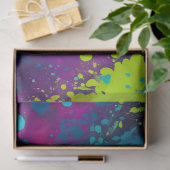 カラフル（ばちゃばちゃ）跳ねる絵を描アートティッシュペーパー 薄葉紙 (ギフト)