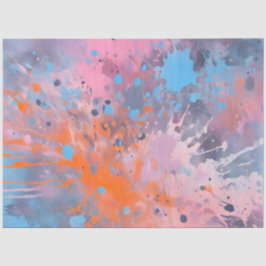 カラフル(ばちゃばちゃ)跳ねる絵を描アートティッシュペーパー 薄葉紙