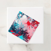 カラフル(ばちゃばちゃ)跳ねる絵を描ギフトラベル フェイバータグ (インサイチュ)