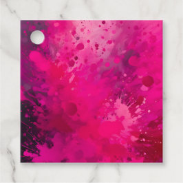 カラフル(ばちゃばちゃ)跳ねる絵を描ギフトラベル フェイバータグ