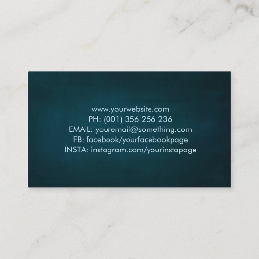 カラフル（ばちゃばちゃ）跳ねる絵を描バタフライ 名刺 (裏面)