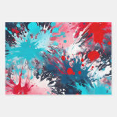 カラフル（ばちゃばちゃ）跳ねる絵を描ラッピング紙シート ラッピングペーパーシート (正面3)