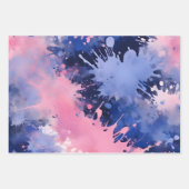 カラフル（ばちゃばちゃ）跳ねる絵を描ラッピング紙シート ラッピングペーパーシート (正面3)