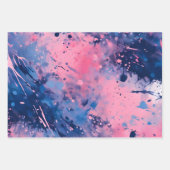 カラフル（ばちゃばちゃ）跳ねる絵を描ラッピング紙シート ラッピングペーパーシート (正面2)