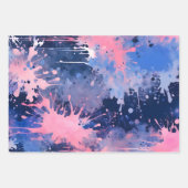 カラフル（ばちゃばちゃ）跳ねる絵を描ラッピング紙シート ラッピングペーパーシート (正面)