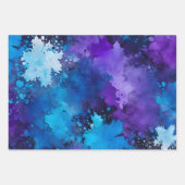 カラフル（ばちゃばちゃ）跳ねる絵を描ラッピング紙シート ラッピングペーパーシート (正面3)