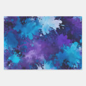 カラフル（ばちゃばちゃ）跳ねる絵を描ラッピング紙シート ラッピングペーパーシート (正面2)