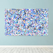 カラフル（ばちゃばちゃ）跳ねる16 – アクショ絵を描ン・抽象芸術- キャンバスプリント (インサイチュ (ウッドフロア))