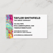 カラフル（ばちゃばちゃ）跳ねる 名刺