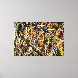 カラフル（ばちゃばちゃ）跳ねるLATVI – アクショ絵画ン –  キャンバスプリント