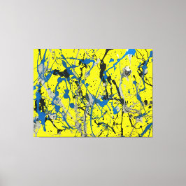 カラフル（ばちゃばちゃ）跳ねるLGATT – アクショ絵を描ン –  キャンバスプリント