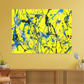 カラフル（ばちゃばちゃ）跳ねるLGATT – アクショ絵を描ン –  キャンバスプリント (インサイチュ (リビング))