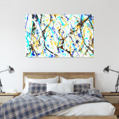カラフル(ばちゃばちゃ)跳ねるLIX – アクショ絵を描ンの – 抽象芸術- キャンバスプリント (インサイチュ (寝室))