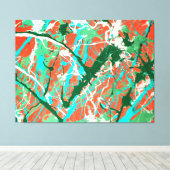 カラフル（ばちゃばちゃ）跳ねるLXIX – アクショ絵を描ン –  キャンバスプリント (インサイチュ (ウッドフロア))