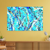 カラフル（ばちゃばちゃ）跳ねるLXV – アクショ絵画ンの – 抽象芸術- キャンバスプリント (インサイチュ (リビング))