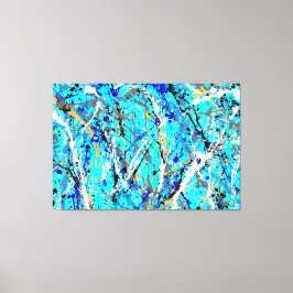 カラフル（ばちゃばちゃ）跳ねるLXV – アクショ絵画ンの – 抽象芸術- キャンバスプリント