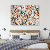 カラフル(ばちゃばちゃ)跳ねるLXVI – アクショ絵画ン – キャンバスプリント (インサイチュ (寝室))