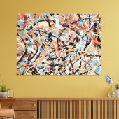 カラフル(ばちゃばちゃ)跳ねるLXVI – アクショ絵画ン – キャンバスプリント (インサイチュ (リビング))