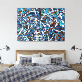 カラフル(ばちゃばちゃ)跳ねるLXVII – アクショ絵を描ン – キャンバスプリント (インサイチュ (寝室))