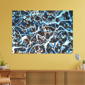 カラフル（ばちゃばちゃ）跳ねるLXXIII – アクショ絵画ン –  キャンバスプリント (インサイチュ (リビング))