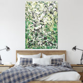 カラフル（ばちゃばちゃ）跳ねるVIII – アクショ絵画ン –  キャンバスプリント (インサイチュ (寝室))