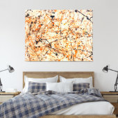 カラフル(ばちゃばちゃ)跳ねるXII – アクショ絵画ンの – 抽象芸術- キャンバスプリント (インサイチュ (寝室))