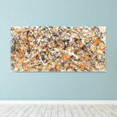 カラフル(ばちゃばちゃ)跳ねるXIV – アクショ絵画ンの – 抽象芸術- キャンバスプリント (インサイチュ (ウッドフロア))