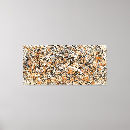 カラフル(ばちゃばちゃ)跳ねるXIV – アクショ絵画ンの – 抽象芸術- キャンバスプリント (正面)