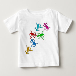 カラフル、よくはしゃぐなトカゲ ベビーTシャツ