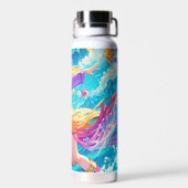 カラフル/アニメ/漫画 ウォーターボトル (背面)